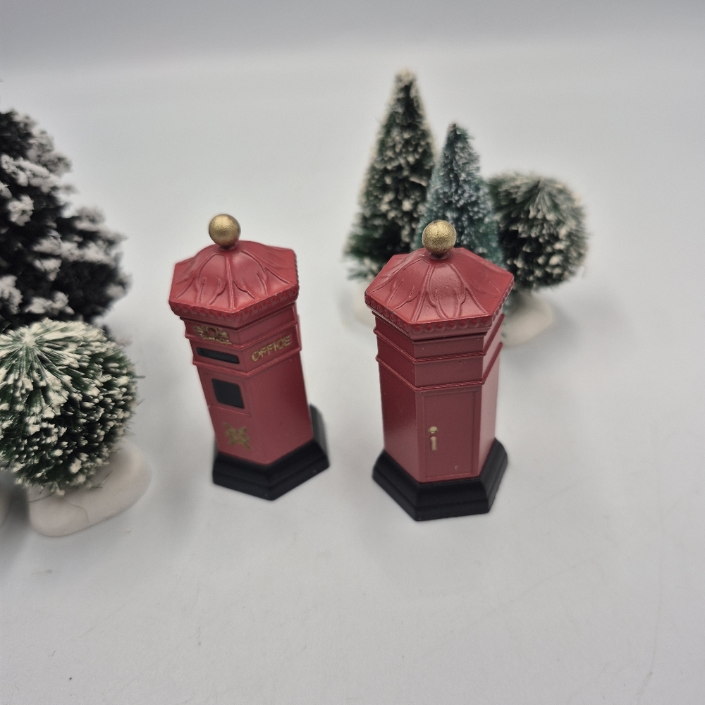Department 56 Two English Post Boxes